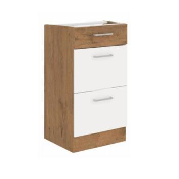 VEGA fehér mdf fiókos alsó konyhaszekrény 40cm kép
