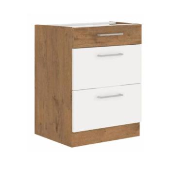 VEGA fehér mdf fiókos alsó konyhaszekrény 60cm kép