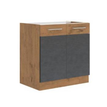 VEGA II szürke mdf alsó konyhaszekrény 80cm kép