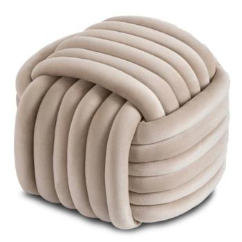 Velúr kötött puff MAGMA - különböző színű mintákban krémszínű kép