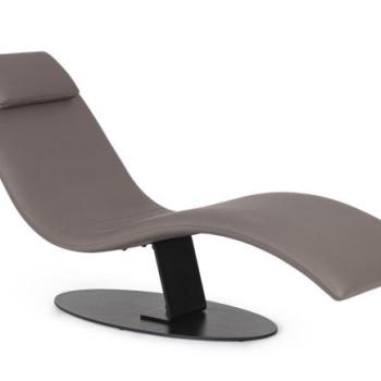 VERMONT sötétbarna műbőr fekvőfotel kép