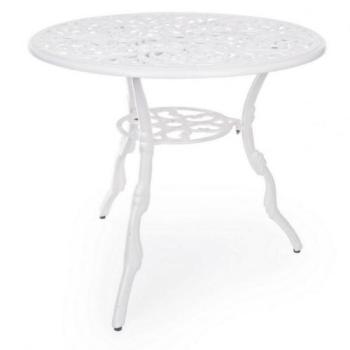 VICTORIA fehér kerti étkezőasztal 80cm kép