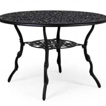 VICTORIA fekete kerti étkezőasztal 110cm kép