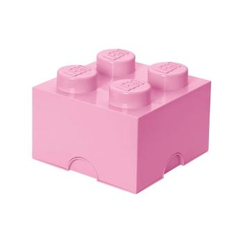 Világos rózsaszín négyszögletes tárolódoboz - LEGO® kép