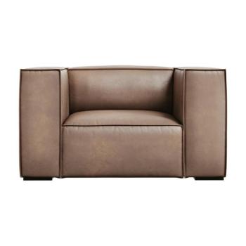 Világosbarna bőr fotel Madame – Windsor & Co Sofas kép