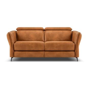 Világosbarna bőr kanapé 103 cm Hubble – Windsor & Co Sofas kép