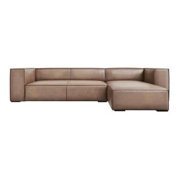 Világosbarna bőr sarokkanapé (jobb oldali) Madame – Windsor & Co Sofas kép