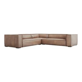 Világosbarna bőr sarokkanapé (variálható) Madame – Windsor & Co Sofas kép