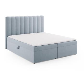 Világoskék boxspring ágy tárolóhellyel 180x200 cm Gina – Milo Casa kép