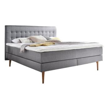 Világosszürke boxspring ágy 160x200 cm Massello – Meise Möbel kép