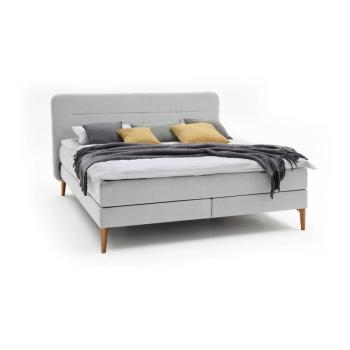 Világosszürke boxspring ágy 180x200 cm Massello – Meise Möbel kép