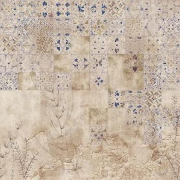 Vintage stílusú tapéta, 400x250 cm, bézs - sötétkék - CORINTHE kép