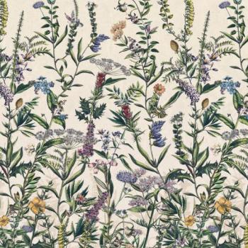 Virággal befuttatott mintás tapéta, 200x250 cm, zöld - sárga - rózsaszín - LAVANDES kép