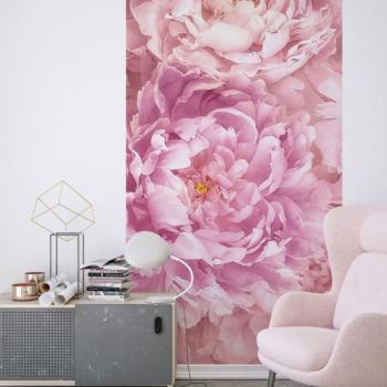 Virágokat ábrázoló tapéta, 100x250 cm, rózsaszín - FLORALITE kép