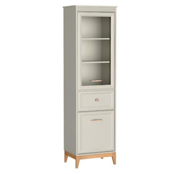 Vitrin, kasmír krémszín/tölgy, VENDY W-6 kép