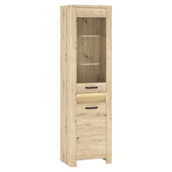 Vitrin LED világítással, artisan tölgy, MIRO 1D1W kép