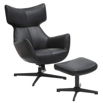 VOGUE fekete műbőr fotel kép