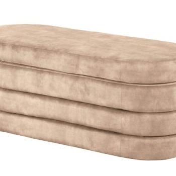 VOQUE bézs bársony ülőpad kép