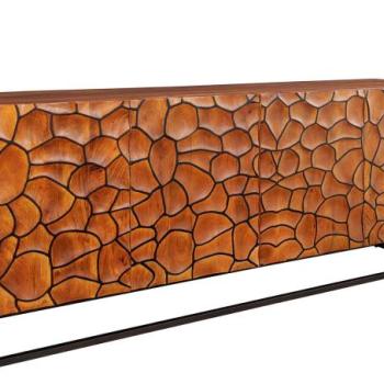 VULCANO barna mangófa mozaik komód 180cm kép