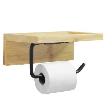 WC-papír tartó, barna/fekete, REKUSI kép