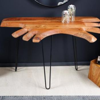 WILD barna akácfa konzol asztal 105cm kép