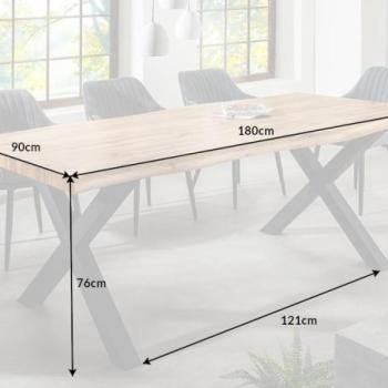 WILD barna tölgyhatású étkezőasztal 180cm kép