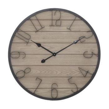 WOOD CLOCK i barna és fekete mdf falióra kép