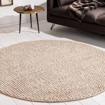 WOOL bézs gyapjú szőnyeg 150cm kép