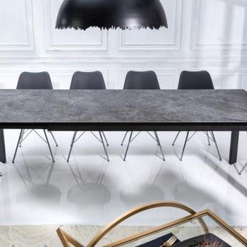X7 márvány hatású szürke kerámia étkezőasztal 180-240cm kép