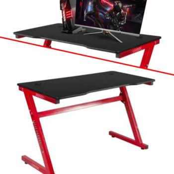 Z alakú gamer íróasztal LED világítással 120 x 60 x 74 cm kép