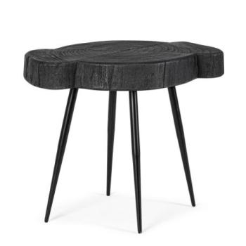 ZAKIA fekete akácfa lerakóasztal 45cm kép