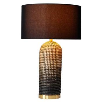 ZEA fekete fonott asztali lámpa kép