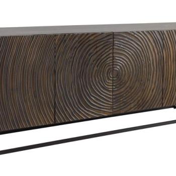 ZEN CIRCLE fekete-barna mangófa komód 180cm kép