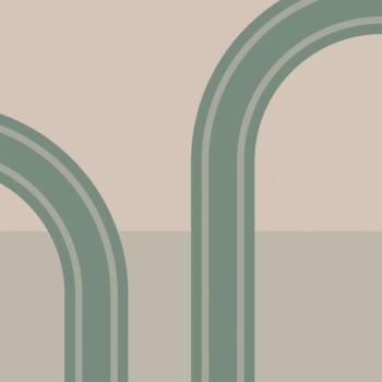 Zöld csíkokkal díszített tapéta, 200x280 cm, zöld - bézs - TOBOGAN kép