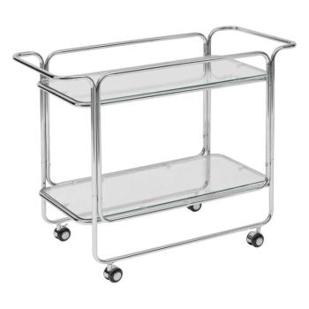 Zsúrkocsi, kétszintes, fém, üveg - ROULOU kép