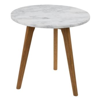Zuiver tárolóasztal kőmintás asztallappal, ⌀ 40 cm - Zuiver kép