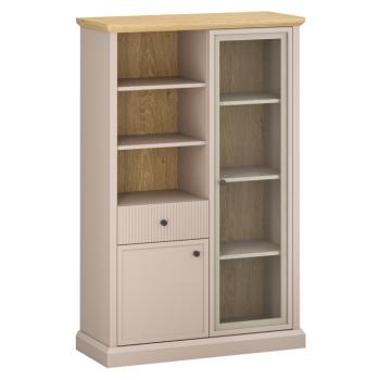 Alacsony vitrin, szürkésbarna Taupe/kő tölgy, IDOL 1D1W1S kép