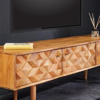 ALPINE barna akácfa tv szekrény 145cm kép