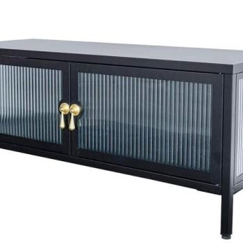 AMSTERDAM fekete üveg vitrin 90cm kép