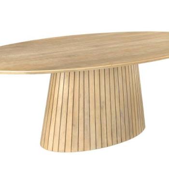 ART DECO mangófa étkezőasztal ovális 220cm kép