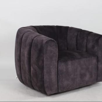 BABYLON szürke bársony fotel kép