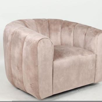 BABYLON szürke bársony pezsgőszínű fotel kép