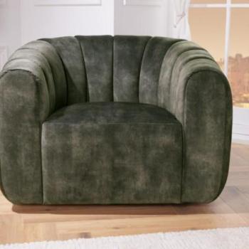 BABYLON zöld bársony fotel kép