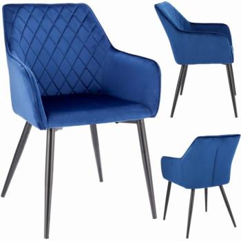 Bársony étkezőszék APIS kék kép