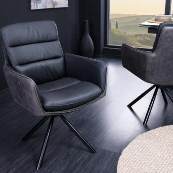 BIG GEORGE fekete mikroszálas-bőr szék kép