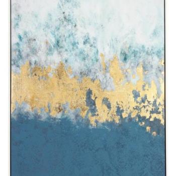BOLD kék és arany vászon festmény kép