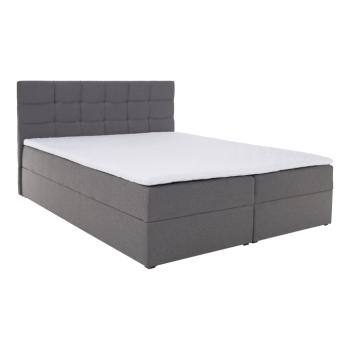 Boxspring ágy, 140x200, szürke szövet, KAMILIA kép