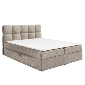 Boxspring ágy, 140x200, szürkésbézs Taupe, NEGRY kép