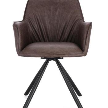 BREVAL sötétbarna műbőr étkezőszék kép