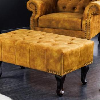 CHESTERFIELD mustársárga puff kép